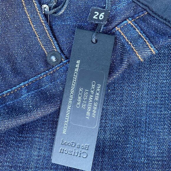 NWT CITIZENS OF HUMANITY Maternity Jeans Pheobe Skinny Crop 27 - Picture 4 of 5
